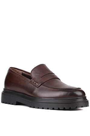 Shoetyle - Kahverengi Deri Erkek Klasik Ayakkabı 250-2371