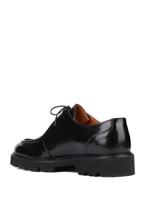 Shoetyle - Siyah Açma Deri Bağcıklı Erkek Günlük Ayakkabı 250-1617