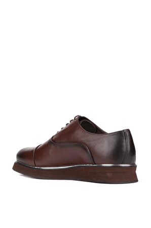 Shoetyle - Kahverengi Deri Bağcıklı Erkek Klasik Ayakkabı 250-2030
