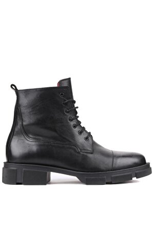Shoetyle - Siyah Deri Bağcıklı Erkek Bot 250-206
