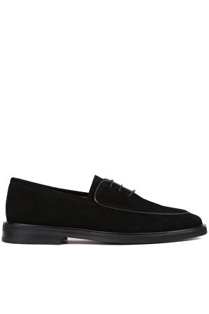 Shoetyle - Siyah Süet Bağcıklı Erkek Klasik Ayakkabı 250-7511