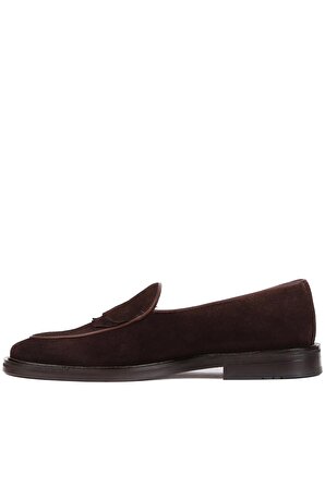 Shoetyle - Kahverengi Süet Bağcıksız Erkek Günlük Ayakkabı 250-7510