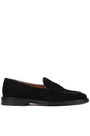 Shoetyle - Siyah Süet Bağcıksız Erkek Günlük Ayakkabı 250-7510