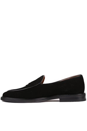 Shoetyle - Siyah Süet Bağcıksız Erkek Günlük Ayakkabı 250-7510