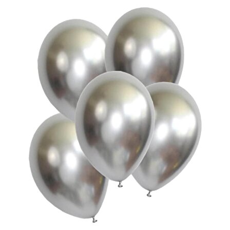 Balon Krom 12" 5li Silver