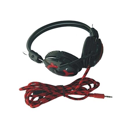 Soundbox SB-1044 Kalın Örgü İpli-Jak Korumalı Mikrofonlu Kulaklık