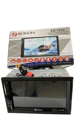 Edison ED-7052 Usb+Sd+Bluetooth+4x50 Watt+Mirror Link+Kamera+Oto Double Din Teyp