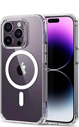 Iphone 14 Pro MagSafe Şeffaf Kılıf