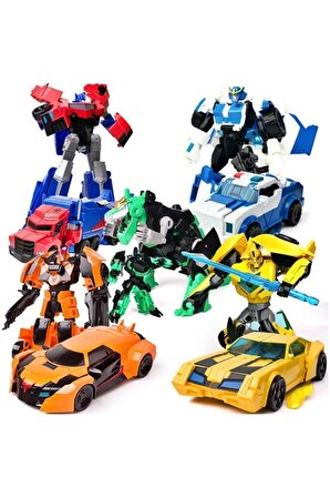 Kdd Transformers Tarzında Optimus Prime Bumblebee Grimlock Dönüşen Robot Araba