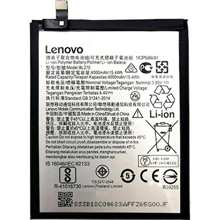 Gmr Lenovo K8 Note Bl270 Batarya Pil