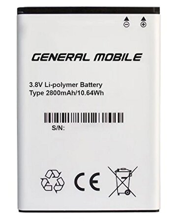 General Mobile Gm 6 Ds Batarya 2800 Mah