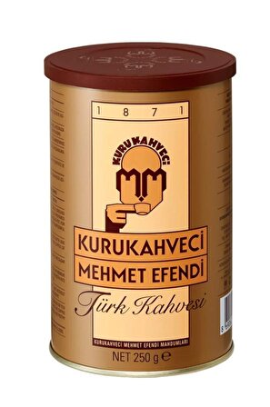 Kurukahveci Mehmet Efendi Sade Öğütülmüş Türk Kahvesi Silindir Kutu 250 gr 