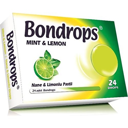 Bondrops Nane Limon Bitkisel Şeker 24 Drops