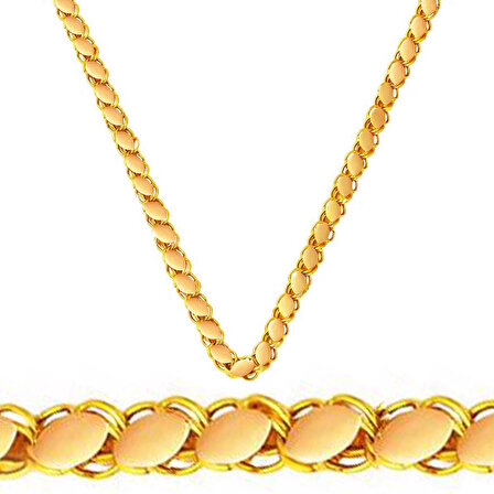 Maraş Pullu Altın Zincir -50 cm
