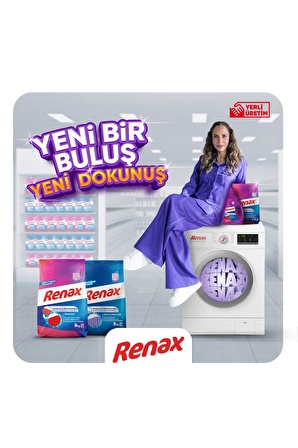 Renax Toz Çamaşır Deterjanı 8 Kg - 2 Li Paket (Renkliler + Beyazlar)