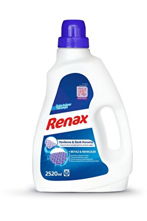 Renax Sıvı Çamaşır Deterjanı Beyaz ve Renkliler 2520 ml