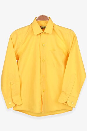 Breeze Erkek Çocuk Gömlek Basic 6-10 Yaş, Hardal Sarı