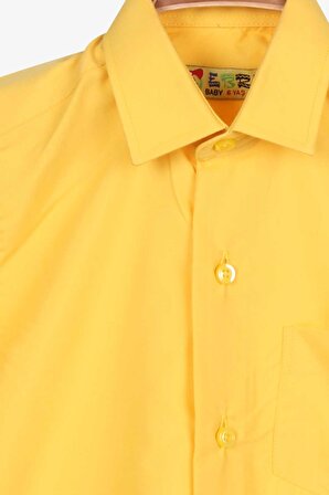 Breeze Erkek Çocuk Gömlek Basic 6-10 Yaş, Hardal Sarı