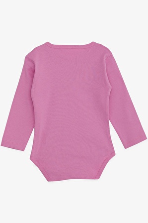 Breeze Kız Bebek Çıtçıtlı Zıbın Body Kelebek Baskılı 9 Ay-3 Yaş, Pembe