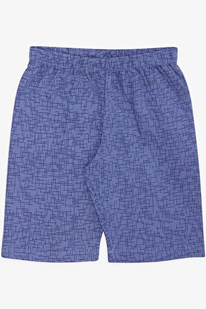 Breeze Erkek Çocuk Şortlu Pijama Takımı Desenli 4-8 Yaş, Koyu Mavi