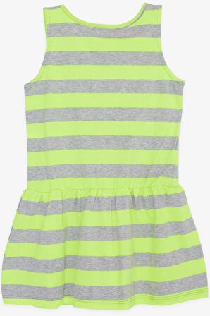 BREEZE Kız Çocuk Elbise Çizgili 1.5-5 Yaş, Neon Sarı