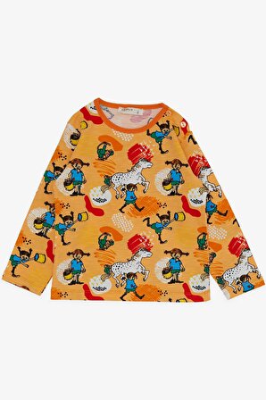 BREEZE GİRLS & BOYS Erkek Bebek Pijama Takımı Çılgın Kız Desenli 9 Ay-3 Yaş, Hardal Sarı