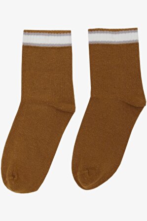 Breeze Kız Çocuk Soket Çorap Çizgili 1-14 Yaş, Hardal Sarı