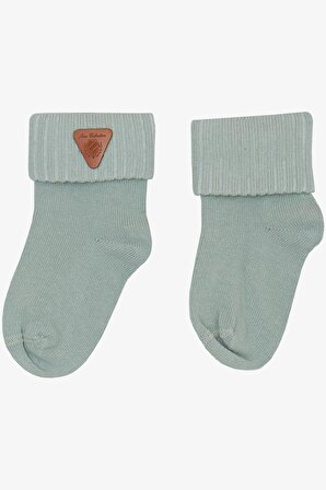 Katamino Erkek Bebek Soket Çorap Armalı 0-18 Ay, Mint Yeşili