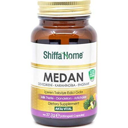 Shiffa Home Medan (Devedikeni Karahindiba Enginar) 620 mg 60 Kapsül