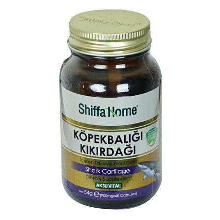 Aksuvital Shiffa Home Köpek Balığı Kıkırdağı Diyet Takviyesi 900 Mg x 60 Kapsül