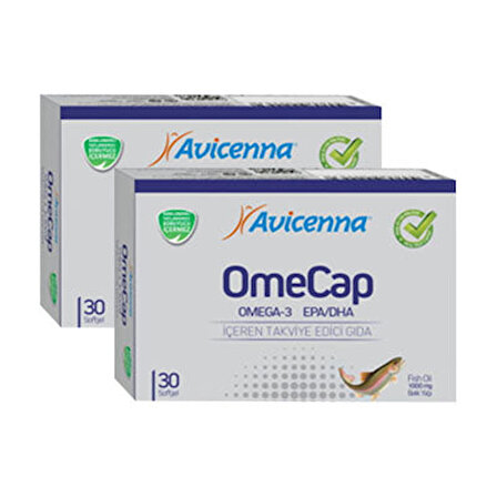 Avicenna OmeCap Omega-3 30 Softjel 2'li Paket
