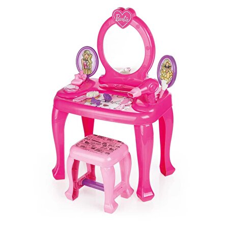 Dolu Barbie - Ayaklı Makyaj Masası Ve Sandalye Seti 1609