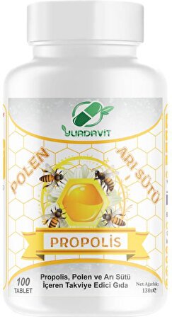 Yurdavit Polen Arı Sütü Propolis 575 Mg 2x100 Tablet