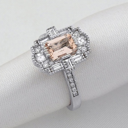 Pırlanta Tasarım Morganite Yüzük