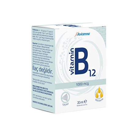 Avicenna B12 Vitamini 1000 mcg 20 ml