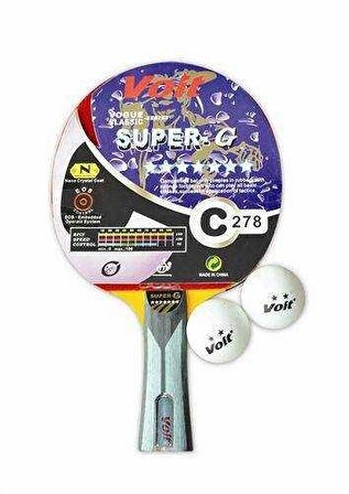 Voit Super G 7 Yıldız Masa Tenis Raketi ve 2 Top