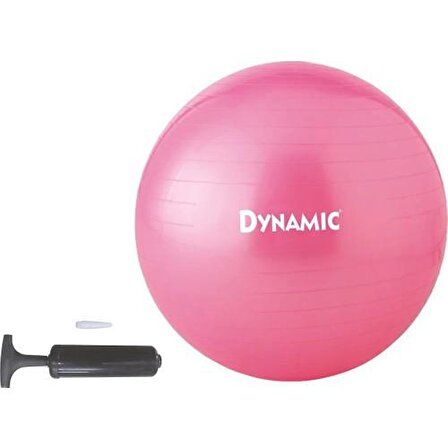 Dynamic Gymball 65 cm Pembe Pilates Topu Pompalı Kutulu