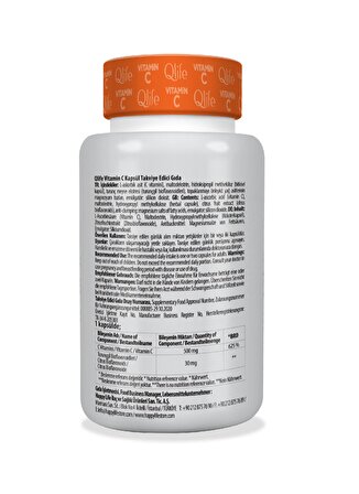 Qlife Vitamin C 500 mg 60 Kapsül
