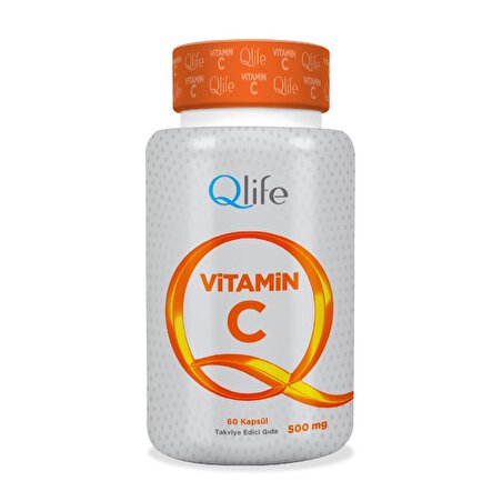 Qlife Vitamin C 500 mg 60 Kapsül 3 Adet