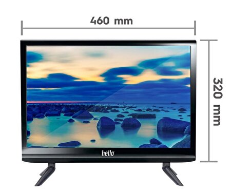 Hello HL-1900 19'' Full HD LED TV Monitör Vga-HDMI-Rca Girişli