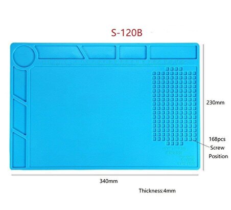 electroon S-120B Masa Üstü Yalıtkan Silikon Ped 34x23cm