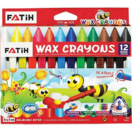 Fatih 12 Renk Jumbo Wax Crayon