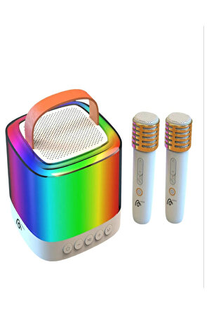 Vothoon Karaoke Bluetooth Hoparlör Aggıy Ag-S7 Kablosuz Mikrofonlu Rgb LED Parti Işıklı