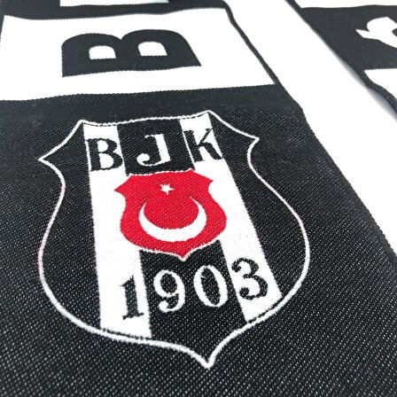 Beşiktaş Orijinal Dokuma Atkı Siyah Beyaz