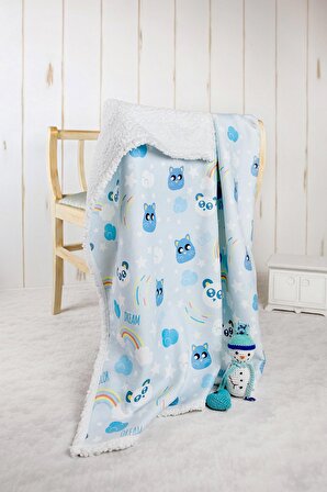 Dream Fluffy Koyun Tüyü Bebek Battaniyesi 80x100 cm Battaniye