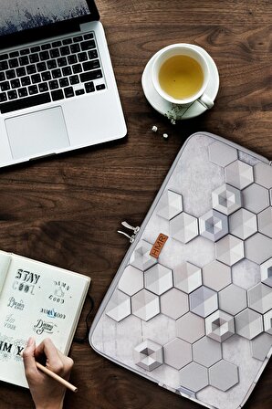 Hexagon Easy Case 14 inç Laptop Çantası Notebook Kılıfı