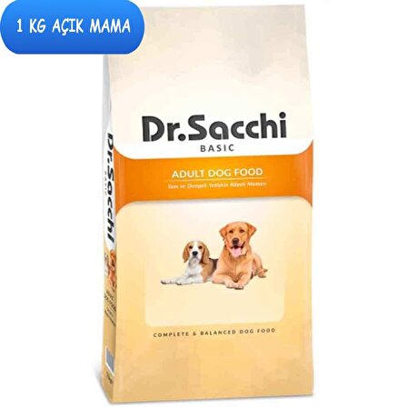 Dr. Sacchi Basic Chicken Tavuklu Küçük Irk Yetişkin Açık Kuru Köpek Maması 1 kg