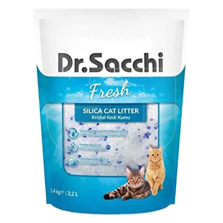 Dr Sacchi Kristal Silika Kedi Kumu 1,4 kg (3,2 Lt)