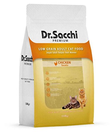 Dr.Sacchi Yetişkin Tavuklu Kedi Maması 1,5 Kg