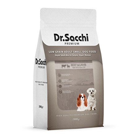 Dr.Sacchi Premium Düşük Tahıllı Mini Irk Köpek Maması 2 Kg 